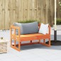 vidaXL Banco sofá de jardín extensible madera maciza de pino marrón vidaXL Banco sofá de jardín extensible madera maciza de pino marrón