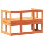vidaXL Banco sofá de jardín extensible madera maciza de pino marrón vidaXL Banco sofá de jardín extensible madera maciza de pino marrón