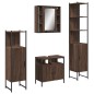 vidaXL Set de muebles de baño 4 pzas madera contrachapada marrón roble vidaXL Set de muebles de baño 4 pzas madera contrachapada marrón roble