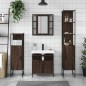 vidaXL Set de muebles de baño 4 pzas madera contrachapada marrón roble vidaXL Set de muebles de baño 4 pzas madera contrachapada marrón roble