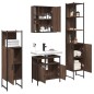 vidaXL Set de muebles de baño 4 pzas madera contrachapada marrón roble vidaXL Set de muebles de baño 4 pzas madera contrachapada marrón roble
