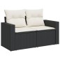 vidaXL Set de sofás de jardín y cojines 12 pzas ratán sintético negro vidaXL Set de sofás de jardín y cojines 12 pzas ratán sintético negro
