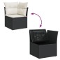 vidaXL Set de sofás de jardín y cojines 12 pzas ratán sintético negro vidaXL Set de sofás de jardín y cojines 12 pzas ratán sintético negro
