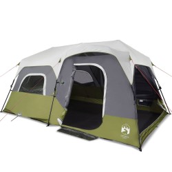 vidaXL Tienda de campaña con LED tela opaca impermeable verde