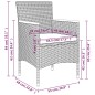 vidaXL Juego de comedor para jardín 5 piezas con cojines gris y negro