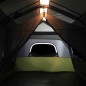 vidaXL Tienda de campaña con LED tela opaca impermeable verde