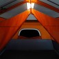 vidaXL Tienda de campaña con LED tela opaca impermeable gris y naranja vidaXL Tienda de campaña con LED tela opaca impermeable gris y naranja