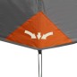vidaXL Tienda campaña 6 personas tela opaca impermeable gris y naranja