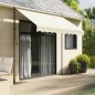 vidaXL Toldo retráctil de tela y acero crema 250x150 cm vidaXL Toldo retráctil de tela y acero crema 250x150 cm