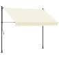 vidaXL Toldo retráctil de tela y acero crema 250x150 cm vidaXL Toldo retráctil de tela y acero crema 250x150 cm