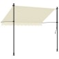 vidaXL Toldo retráctil de tela y acero crema 250x150 cm vidaXL Toldo retráctil de tela y acero crema 250x150 cm