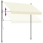 vidaXL Toldo retráctil de tela y acero crema 250x150 cm vidaXL Toldo retráctil de tela y acero crema 250x150 cm
