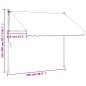 vidaXL Toldo retráctil de tela y acero crema 250x150 cm vidaXL Toldo retráctil de tela y acero crema 250x150 cm