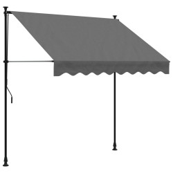 vidaXL Toldo retráctil de tela y acero gris antracita 200x150 cm