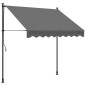 vidaXL Toldo retráctil de tela y acero gris antracita 200x150 cm