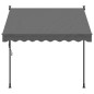 vidaXL Toldo retráctil de tela y acero gris antracita 200x150 cm