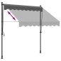vidaXL Toldo retráctil de tela y acero gris antracita 200x150 cm