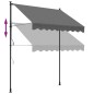 vidaXL Toldo retráctil de tela y acero gris antracita 200x150 cm