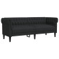 vidaXL Sofá Chesterfield de 3 plazas tela negro vidaXL Sofá Chesterfield de 3 plazas tela negro