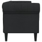 vidaXL Sofá Chesterfield de 3 plazas tela negro vidaXL Sofá Chesterfield de 3 plazas tela negro