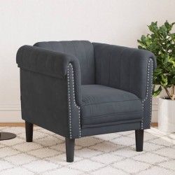 vidaXL Sillón de terciopelo gris oscuro