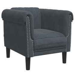 vidaXL Sillón de terciopelo gris oscuro