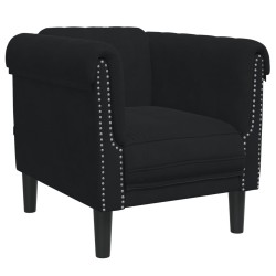 vidaXL Sillón de terciopelo negro