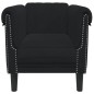 vidaXL Sillón de terciopelo negro