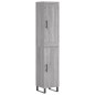 vidaXL Aparador alto madera contrachapada gris Sonoma 34,5x34x180 cm vidaXL Aparador alto madera contrachapada gris Sonoma 34,5x34x180 cm
