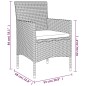 vidaXL Juego de comedor de jardín 5 piezas con cojines beige y negro vidaXL Juego de comedor de jardín 5 piezas con cojines beige y negro