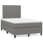 vidaXL Cama box spring con colchón y LED tela marrón oscuro 120x190 cm vidaXL Cama box spring con colchón y LED tela marrón oscuro 120x190 cm