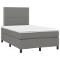 vidaXL Cama box spring con colchón y LED tela marrón oscuro 120x190 cm vidaXL Cama box spring con colchón y LED tela marrón oscuro 120x190 cm