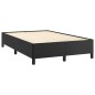 vidaXL Cama box spring con colchón LED cuero sintético negro 120x190cm