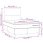 vidaXL Cama box spring con colchón LED cuero sintético negro 120x190cm