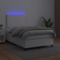 vidaXL Cama box spring colchón y LED cuero sintético blanco 120x190 cm vidaXL Cama box spring colchón y LED cuero sintético blanco 120x190 cm