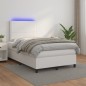 vidaXL Cama box spring colchón y LED cuero sintético blanco 120x190 cm vidaXL Cama box spring colchón y LED cuero sintético blanco 120x190 cm