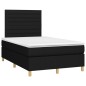 vidaXL Cama box spring con colchón y luces LED tela negro 120x190 cm vidaXL Cama box spring con colchón y luces LED tela negro 120x190 cm