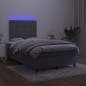 vidaXL Cama box spring colchón y LED terciopelo gris oscuro 120x190 cm vidaXL Cama box spring colchón y LED terciopelo gris oscuro 120x190 cm