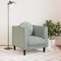 vidaXL Sillón con cojín terciopelo gris claro vidaXL Sillón con cojín terciopelo gris claro