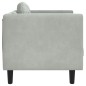 vidaXL Sillón con cojín terciopelo gris claro vidaXL Sillón con cojín terciopelo gris claro