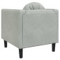 vidaXL Sillón con cojín terciopelo gris claro vidaXL Sillón con cojín terciopelo gris claro