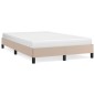 vidaXL Estructura de cama cuero sintético color capuchino 120x190 cm