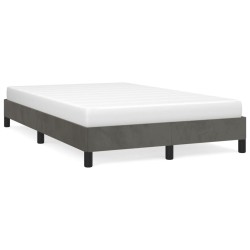 vidaXL Estructura de cama terciopelo gris oscuro 120x190 cm