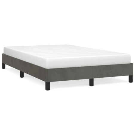 vidaXL Estructura de cama terciopelo gris oscuro 120x190 cm