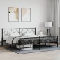 vidaXL Estructura de cama cabecero y estribo metal negro 193x203 cm vidaXL Estructura de cama cabecero y estribo metal negro 193x203 cm