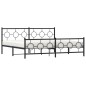 vidaXL Estructura de cama cabecero y estribo metal negro 193x203 cm vidaXL Estructura de cama cabecero y estribo metal negro 193x203 cm