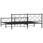 vidaXL Estructura de cama cabecero y estribo metal negro 193x203 cm vidaXL Estructura de cama cabecero y estribo metal negro 193x203 cm