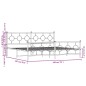 vidaXL Estructura de cama cabecero y estribo metal negro 193x203 cm vidaXL Estructura de cama cabecero y estribo metal negro 193x203 cm