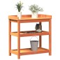 vidaXL Mesa plantación con estantes madera pino marrón 82,5x45x86,5 cm vidaXL Mesa plantación con estantes madera pino marrón 82,5x45x86,5 cm