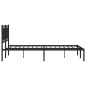 vidaXL Estructura de cama con cabecero metal negro 150x200 cm vidaXL Estructura de cama con cabecero metal negro 150x200 cm